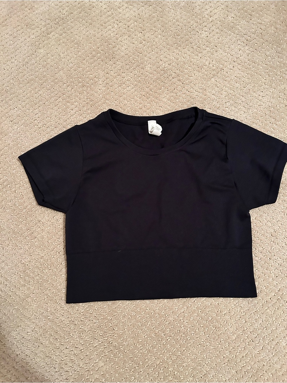 Aerie Women’s Black Short Sleeve Crop Top
